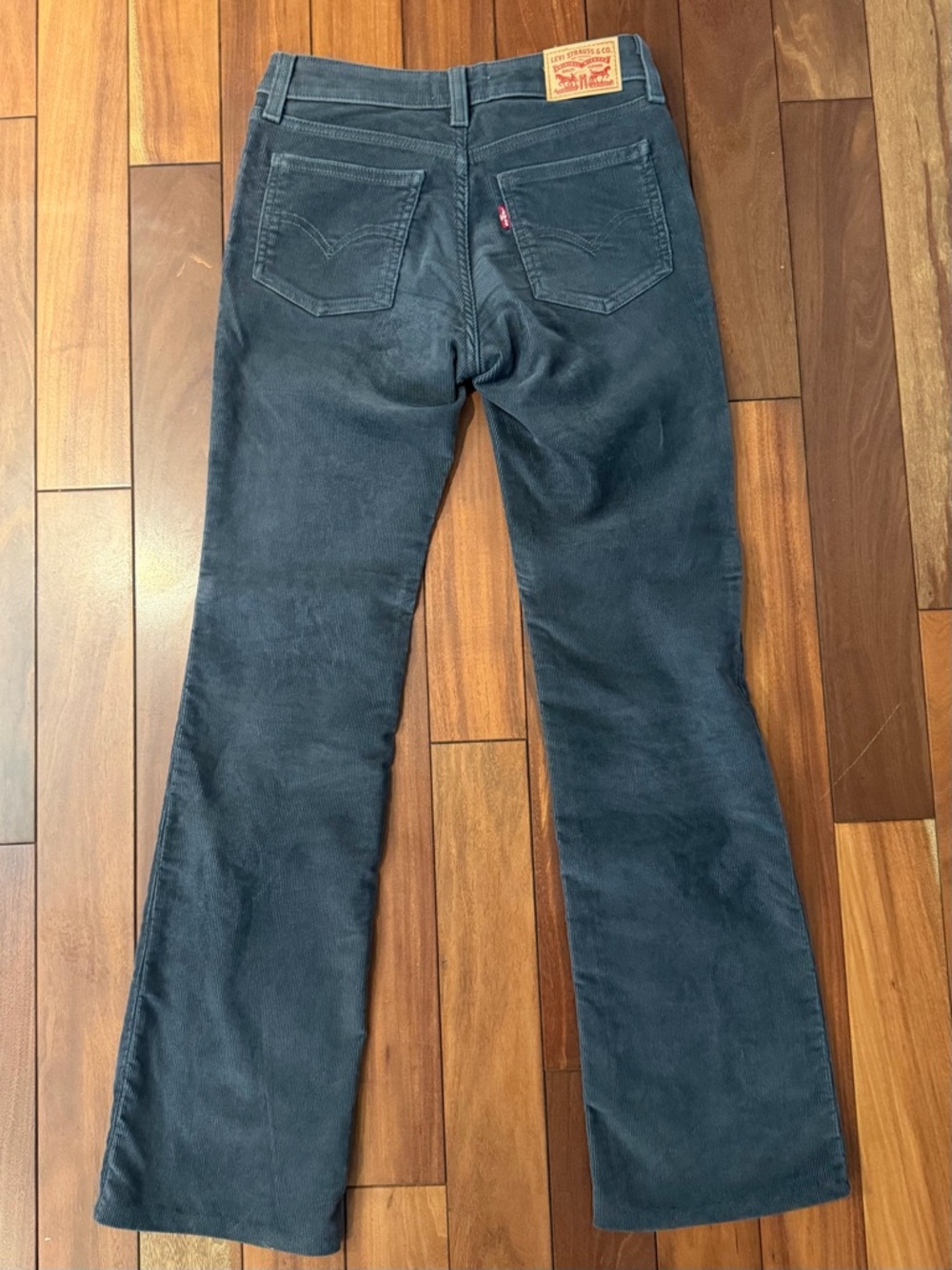 Levi's Women's Charcoal Corduroy Flare Jeans